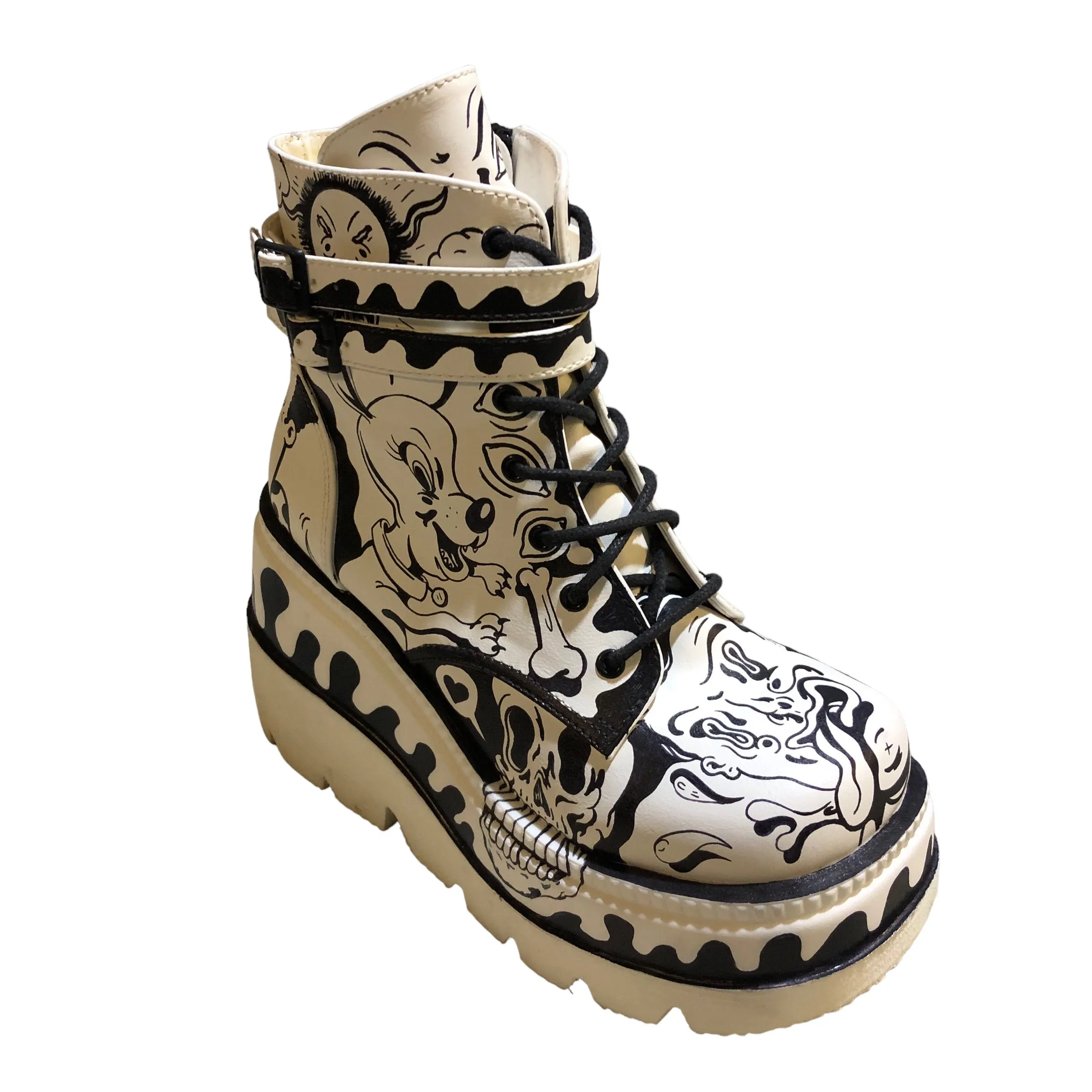 One of a kind Hand Painted Boots by Puppy Teeth