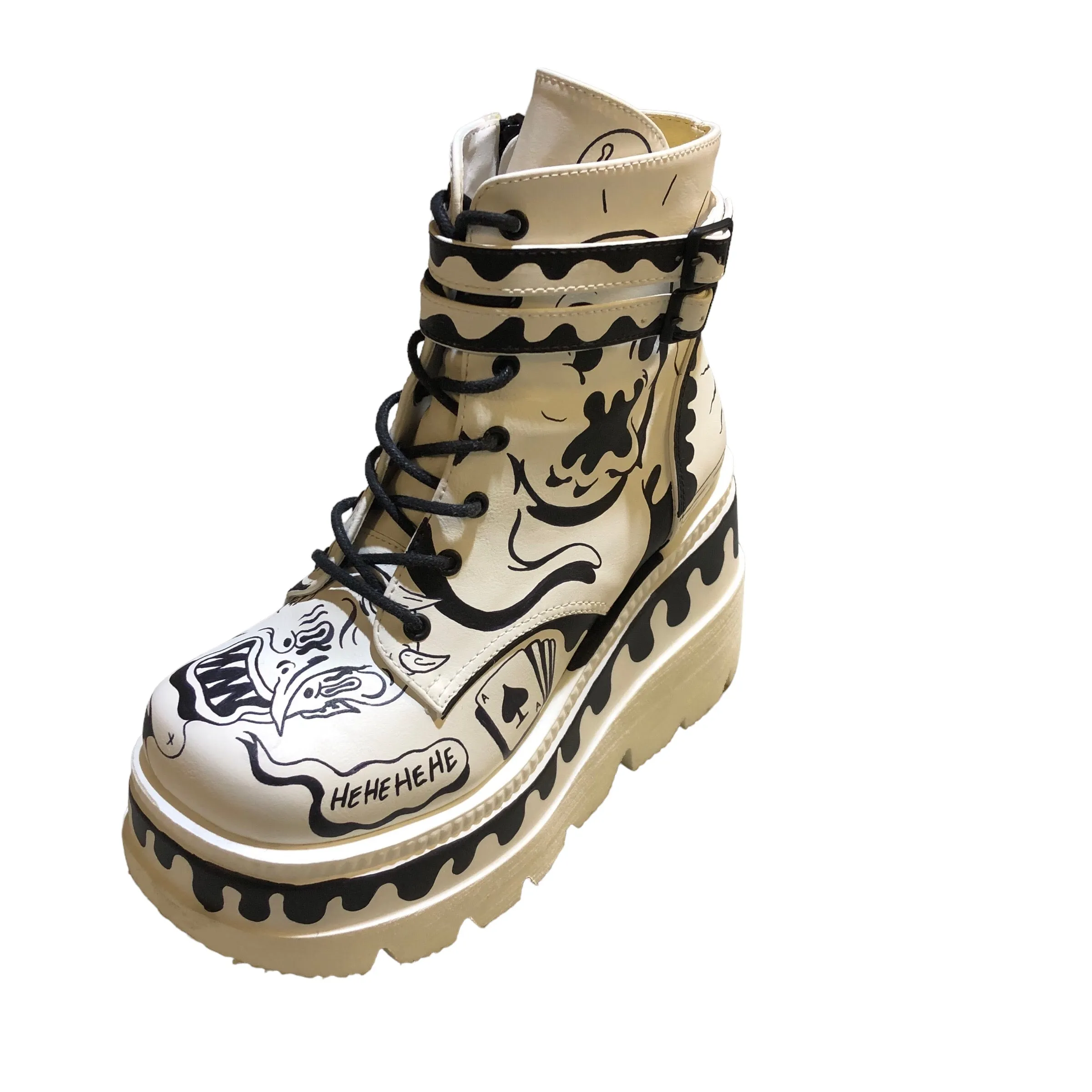 One of a kind Hand Painted Boots by Puppy Teeth