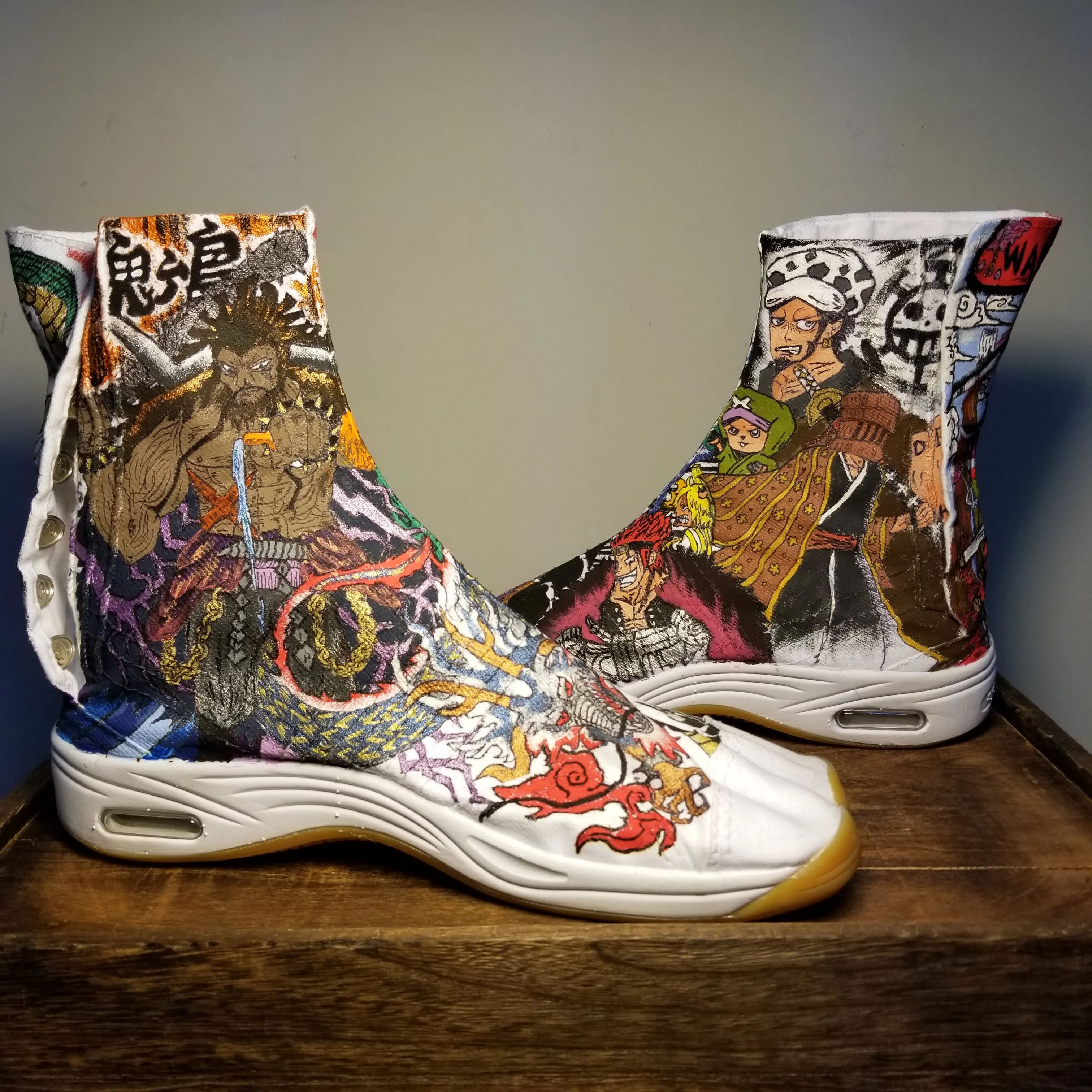 One Piece Wano Arc Custom Art Tabi Shoes USmen 9