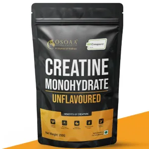 OSOAA Creatine Monohydrate Powder "Creapure" Germany Certified (250 Gm) | Lab Tested & Fssai Approved |Boosts Strength & Athletic Performance | Repair & Recovery| Unflavoured