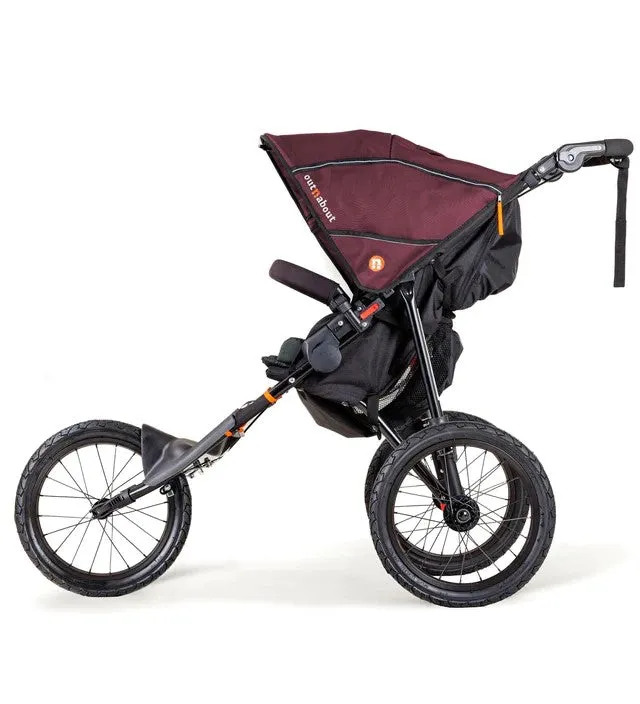 Outnabout Nipper Sport V5 single (includes Raincover and Basket) Brambleberry Red