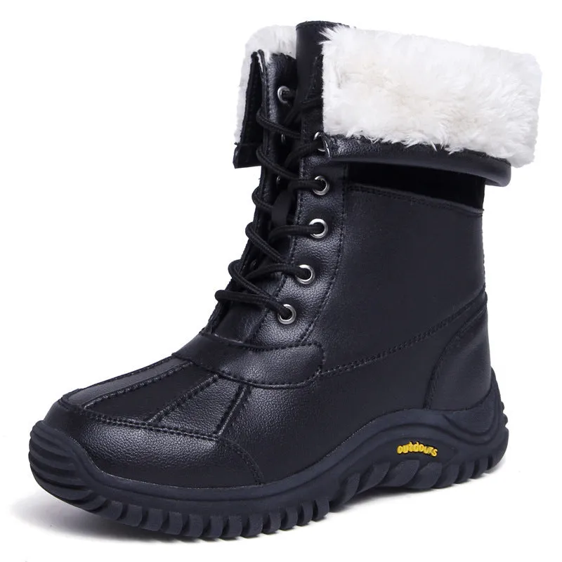 Owlkay High Waterproof Casual Sports Cotton Boots