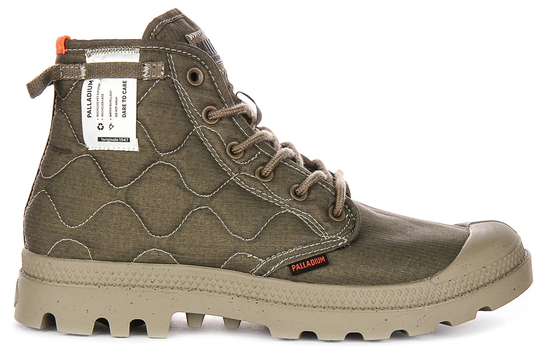 Palladium Pampa Re-Quiltd In Olive For Unisex