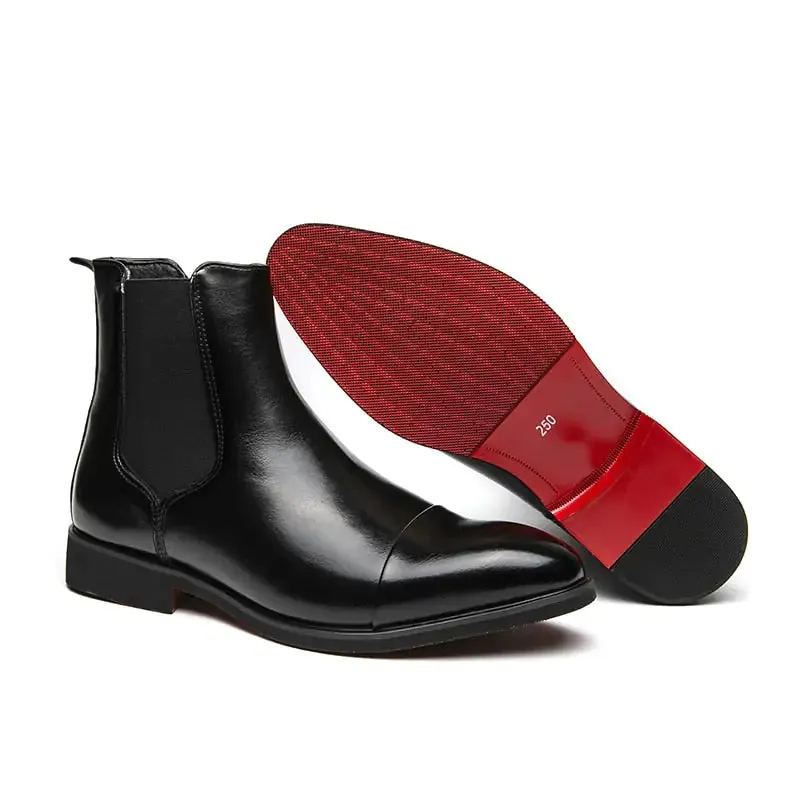 Red Bottom Chelsea Boots For Men