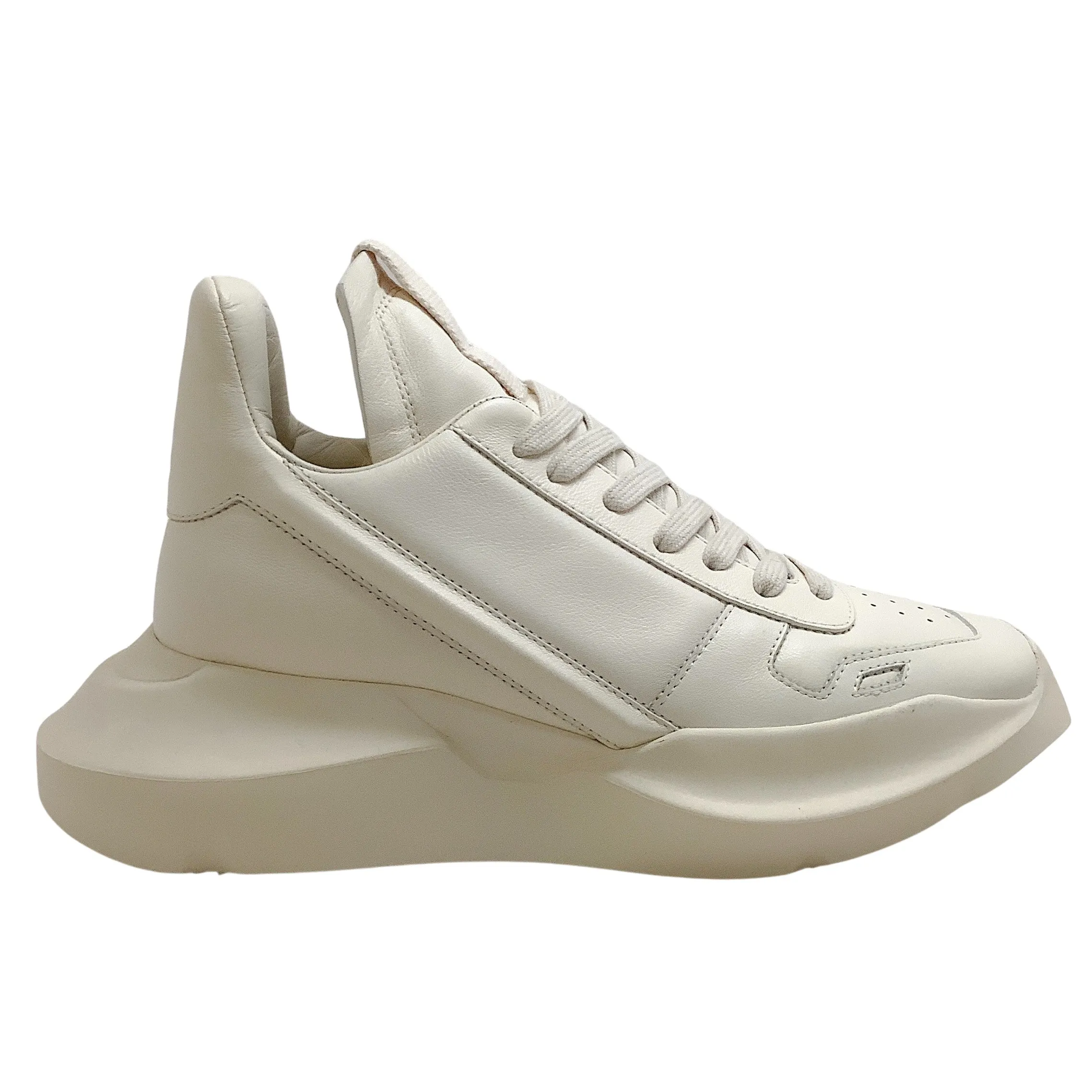 Rick Owens Milk Leather Geth Runner Sneakers