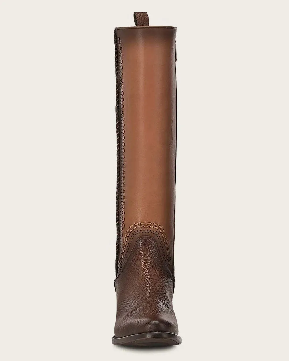 Riding style honey contrasting boot