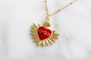 Sacred Heart Rays Necklace