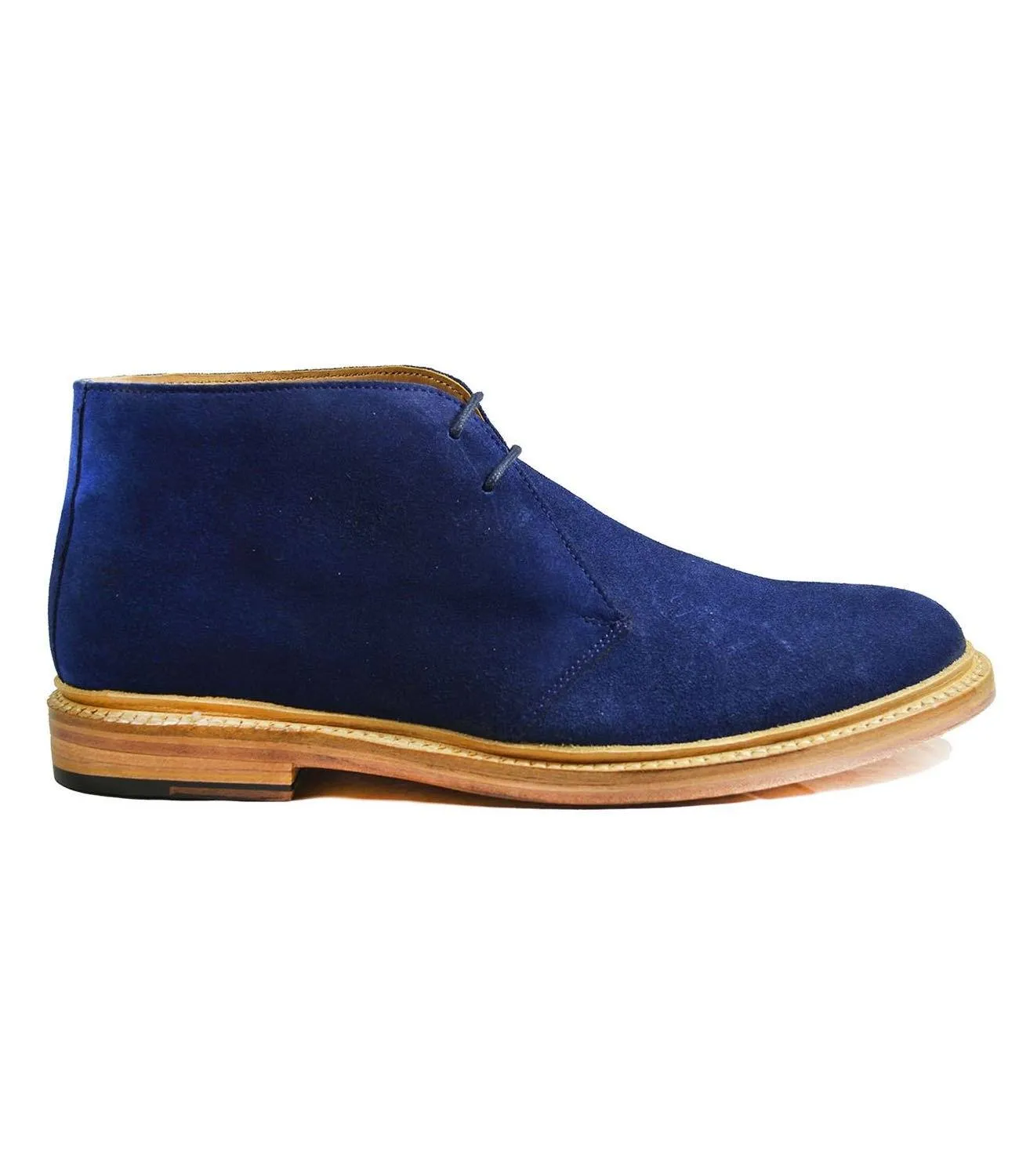 SAHARA Blue Suede Chukka Ankle Boots by Paul Malone