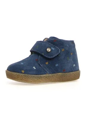 SALE FW23 Falcotto Conte Suede Indigo Velcro Baby Bootie