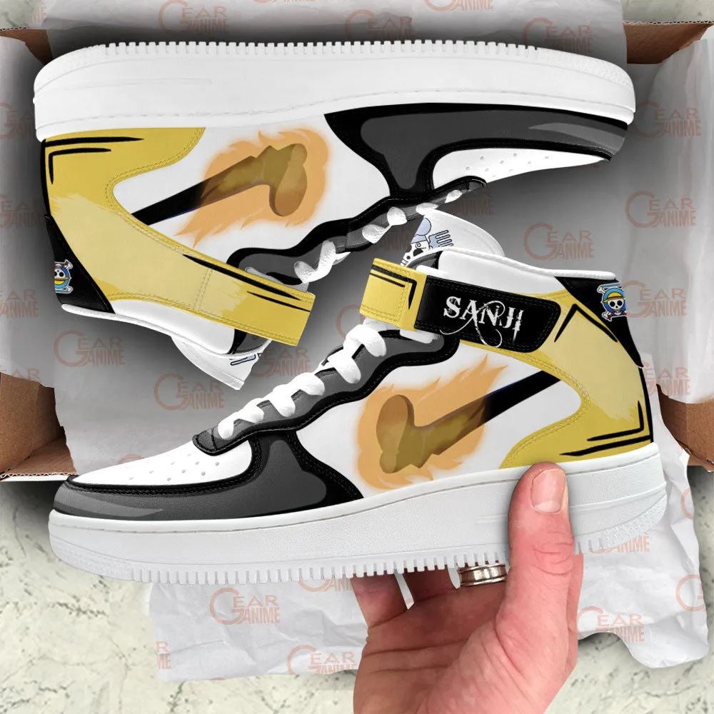 Sanji Sneakers Air Mid OP Custom Anime Shoes