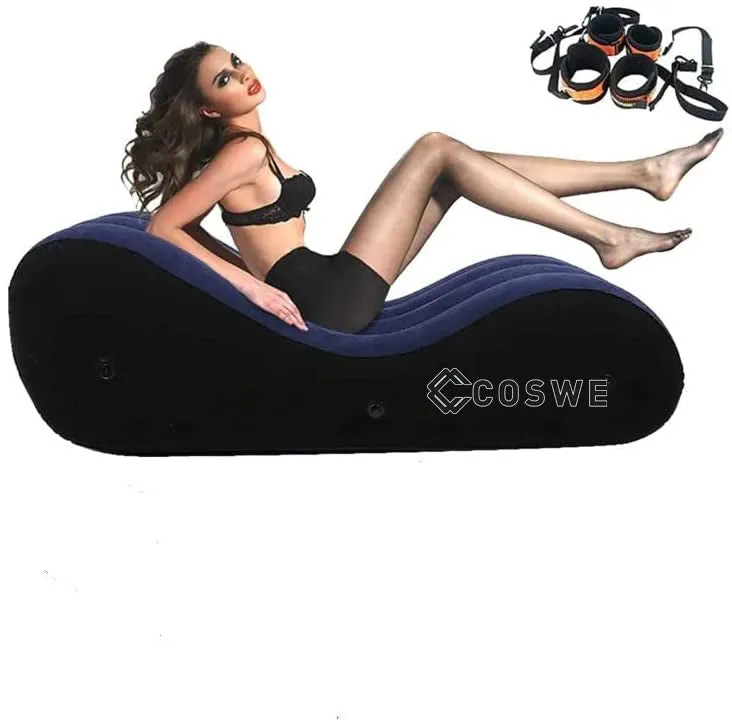 Sex S-Shape Air Sofa Inflatable Pillow for Bedroom