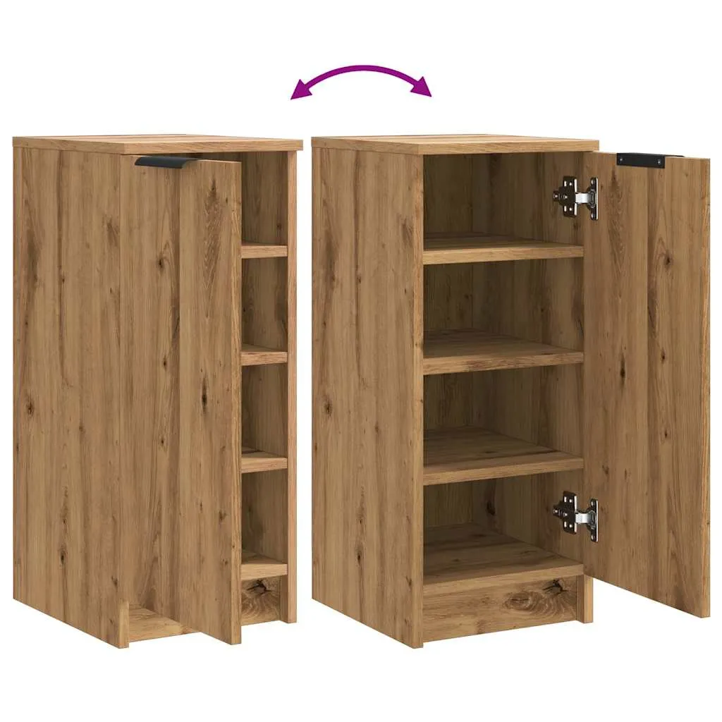 Shoe Cabinet Artisan Oak 30x35x70 cm Engineered Wood