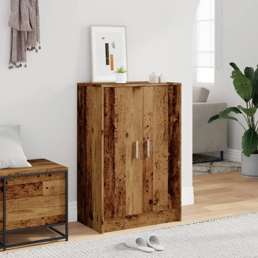 Shoe Cabinet Old Wood 60x35x92 cm Engineered Wood