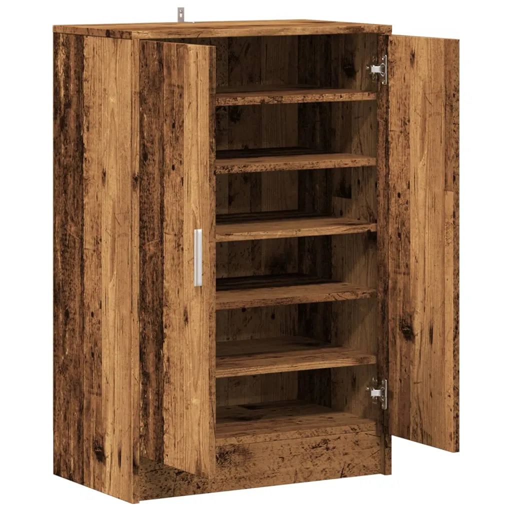 Shoe Cabinet Old Wood 60x35x92 cm Engineered Wood