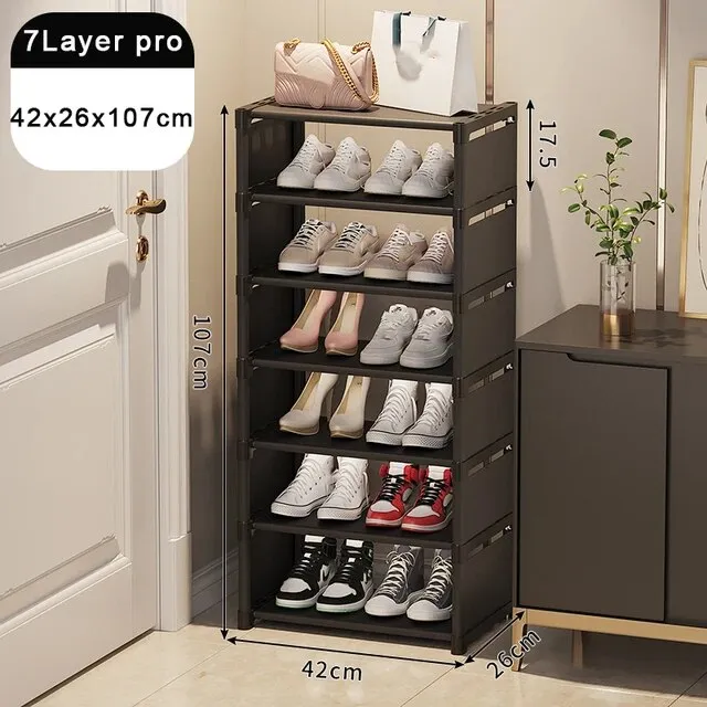 Shoe Rack Organize Multi-layer Adjustable Shoe Cabinet*