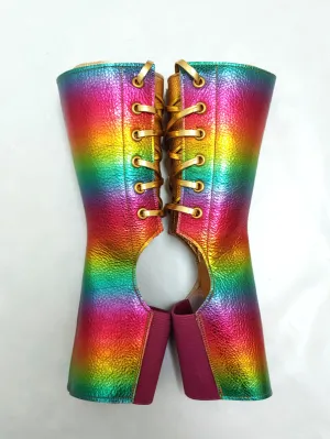 Short Aerial boots in RAINBOW Metallic