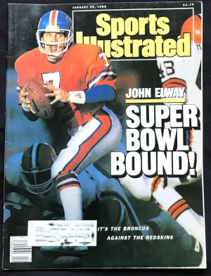 Sports Illustrated Magazine John Elway Super Bowl Jan 1988