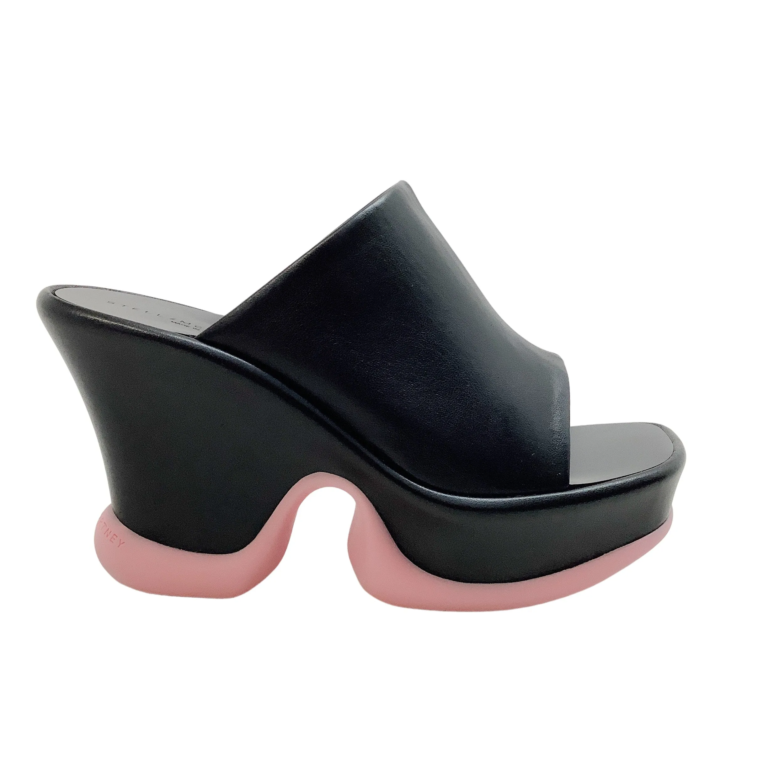 Stella McCartney Black / Pink Shroom Platform Sandals