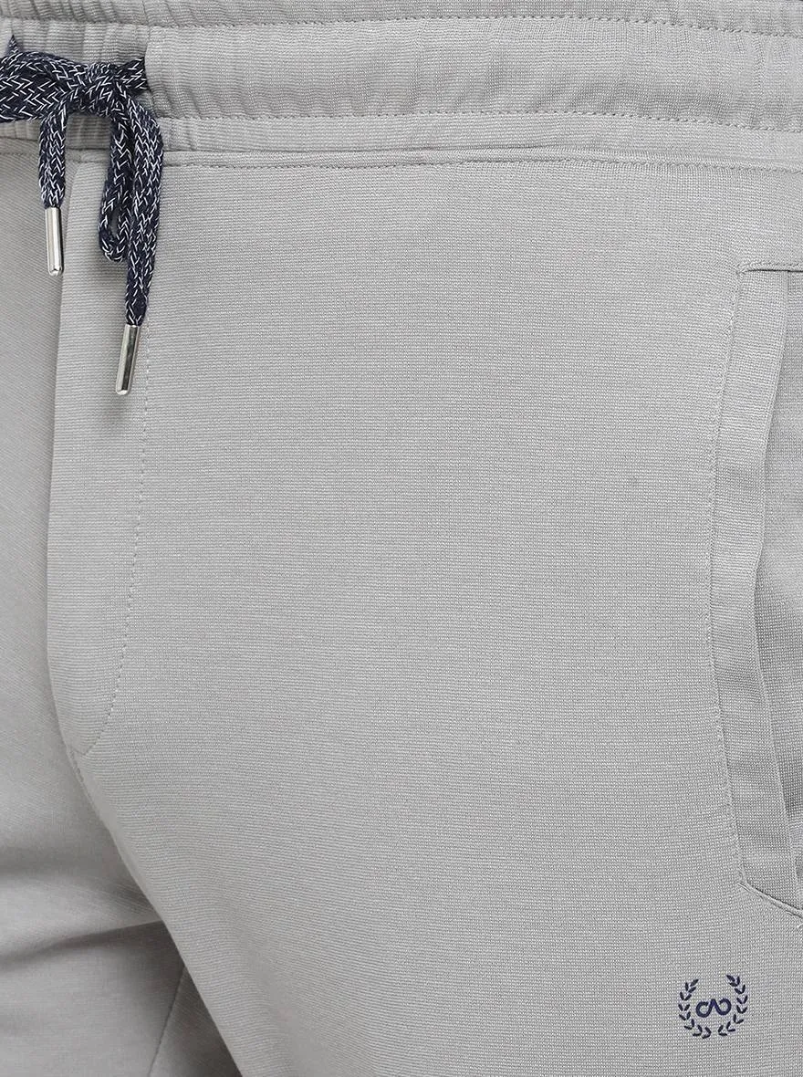 Stone Grey Solid Slim Fit Track Pant | JadeBlue