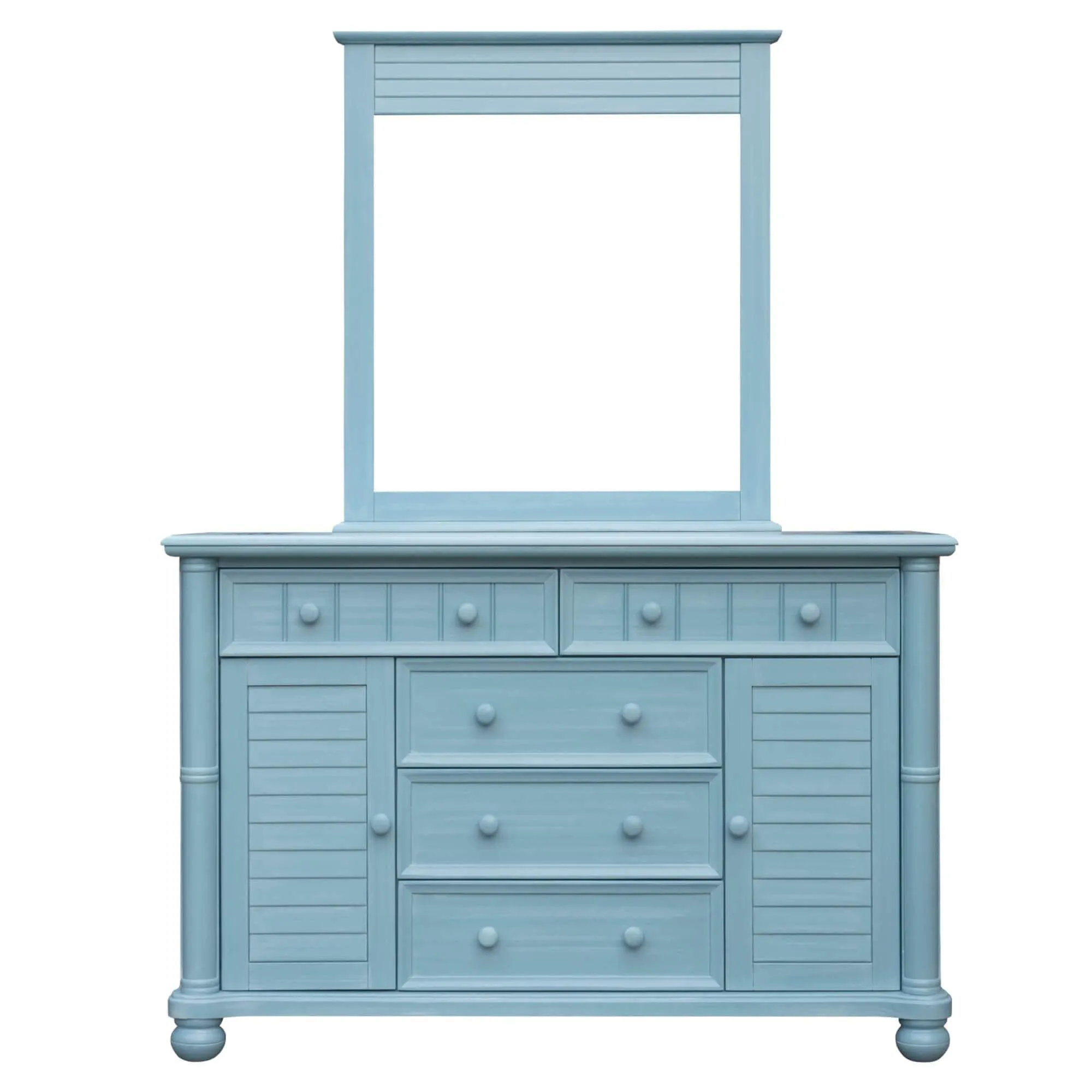 Sunset Trading Cool Breeze 5 Piece Twin Bedroom Set in Beach Blue