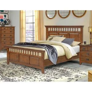 Sunset Trading Mission Bay Queen Bed in Amish Brown