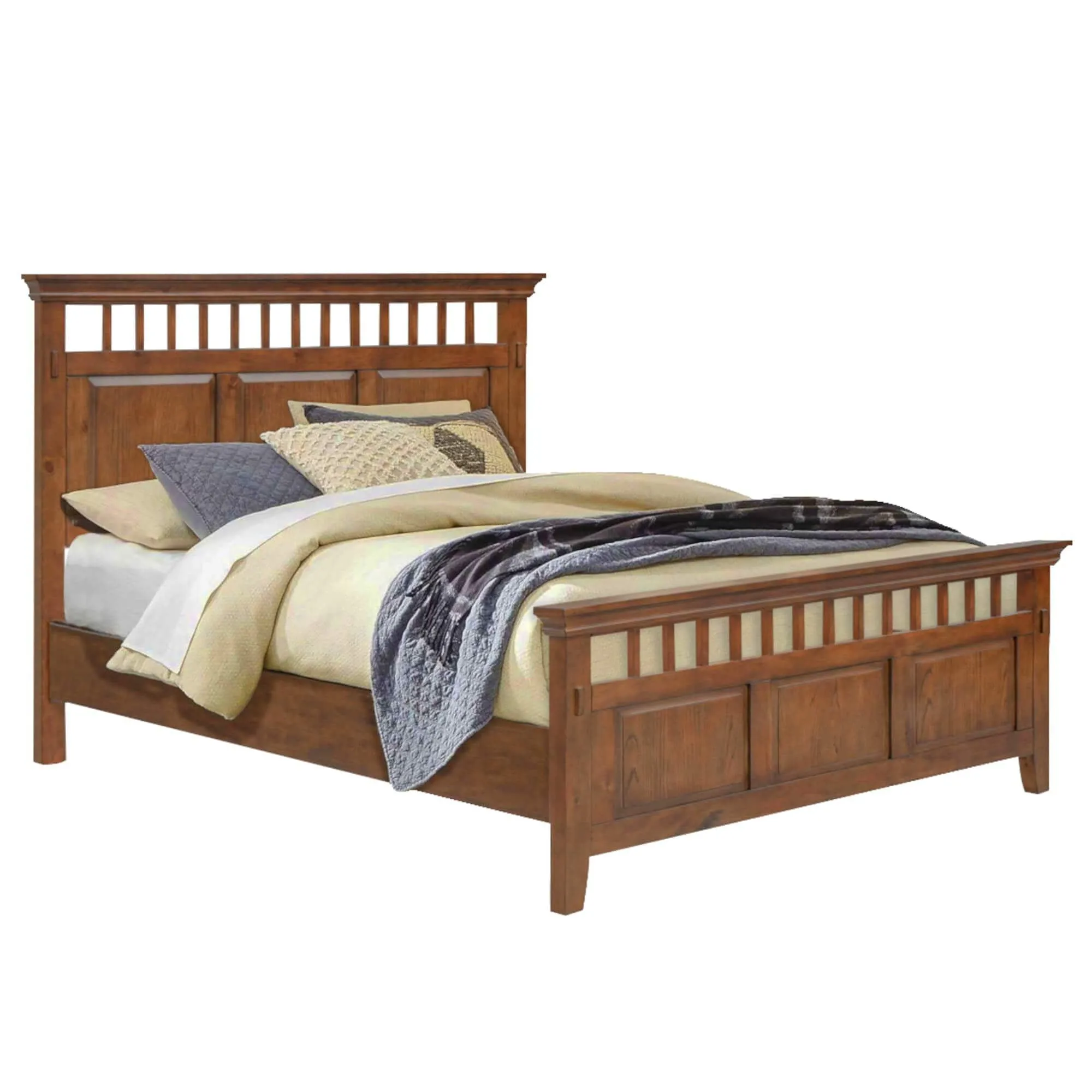 Sunset Trading Mission Bay Queen Bed in Amish Brown