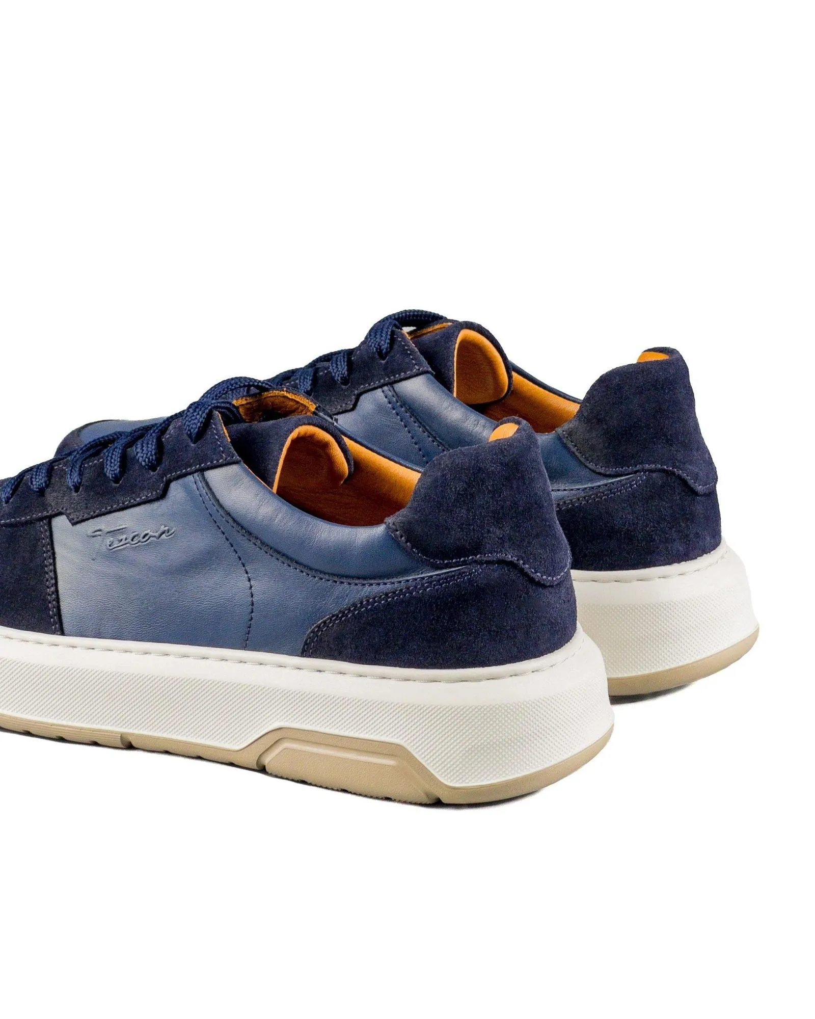 T-Hornet Denim Suede And Denim Genuine Leather Men's Sports Sneaker Shoes