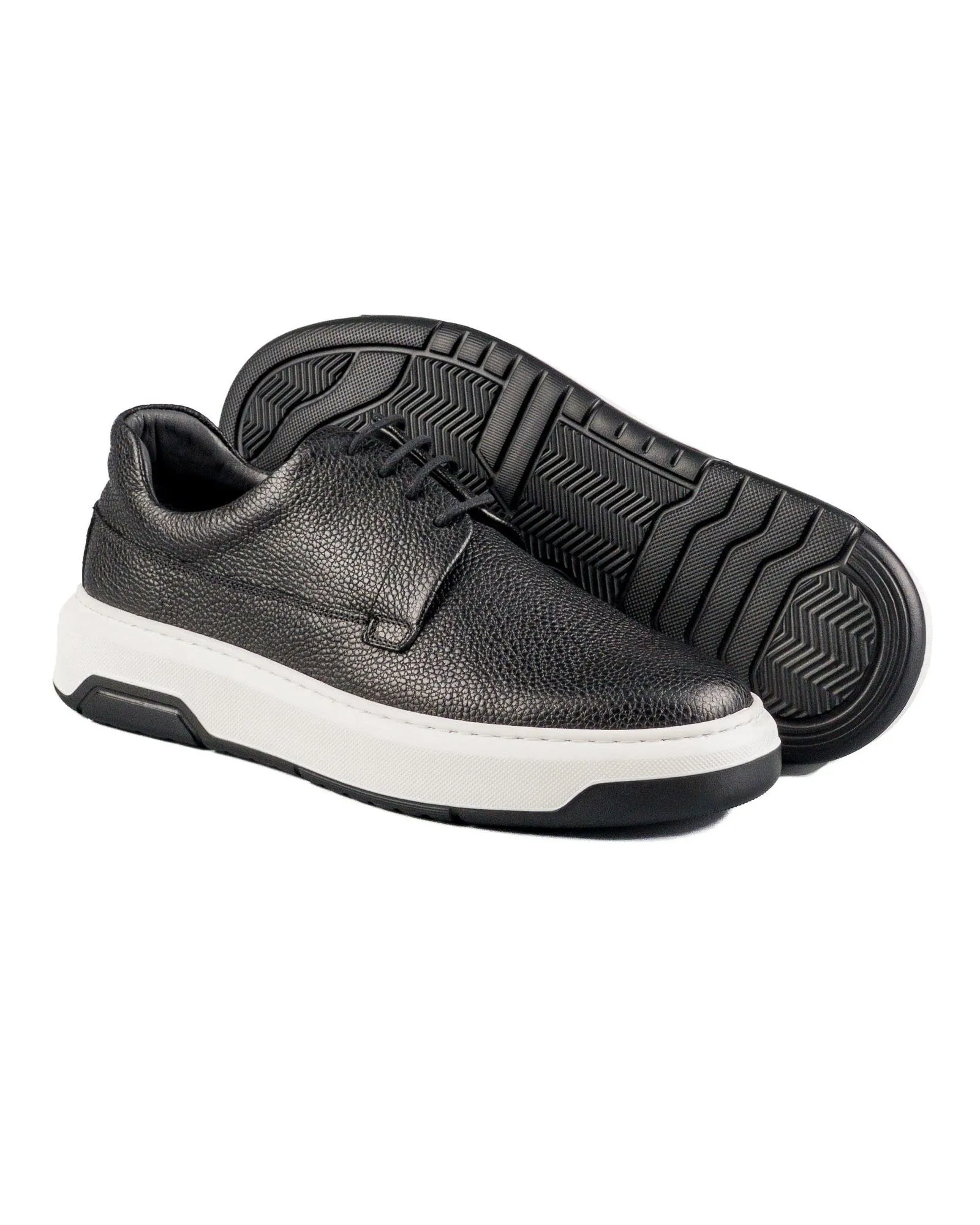 T-Vulcan Black Genuine Leather Men's Sport (Sneaker) Shoes