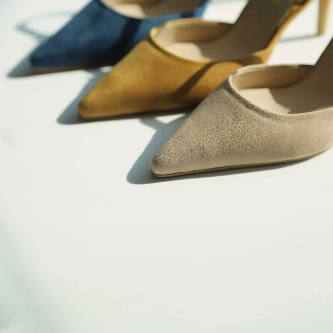 TESORO - beige suede slingback