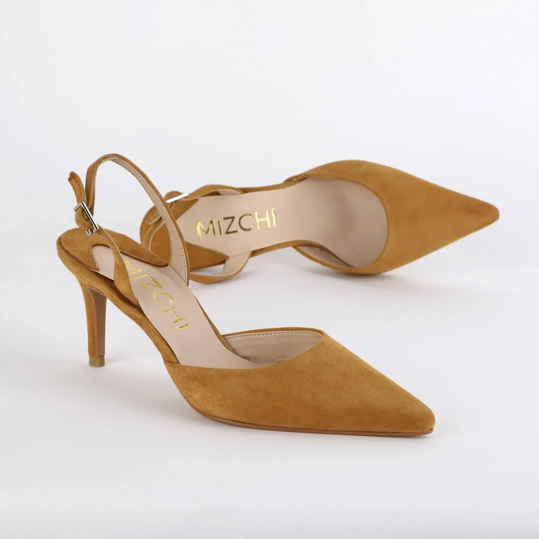 TESORO - beige suede slingback