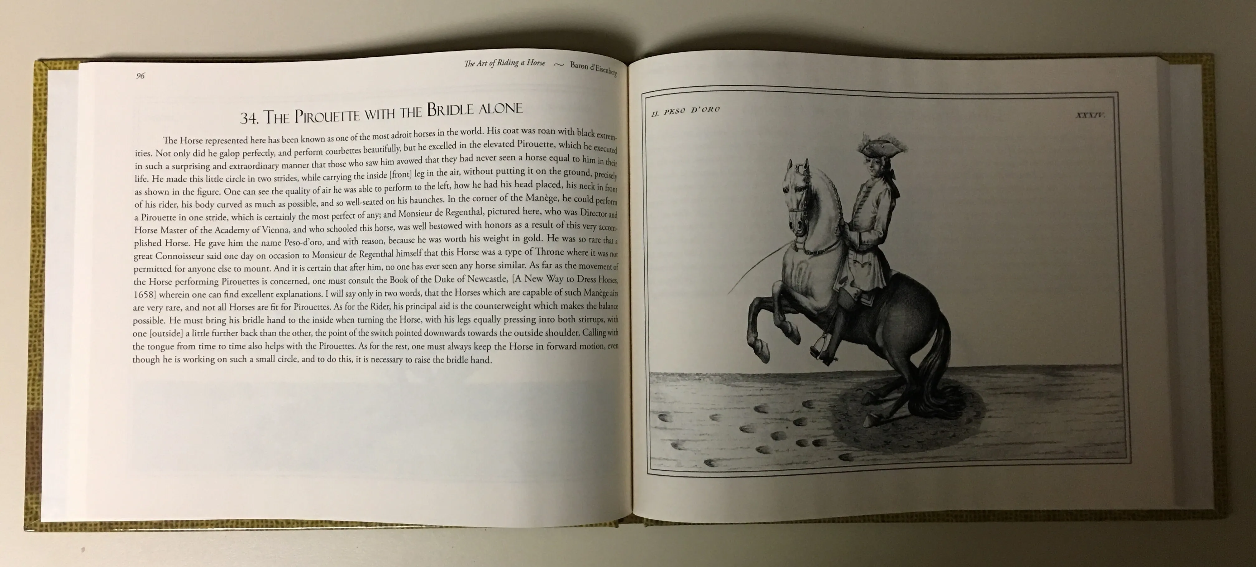 The Art of Riding a Horse or Description of Modern Manège in all It's Perfection by Baron d'Eisenberg fully illustrated with engravings