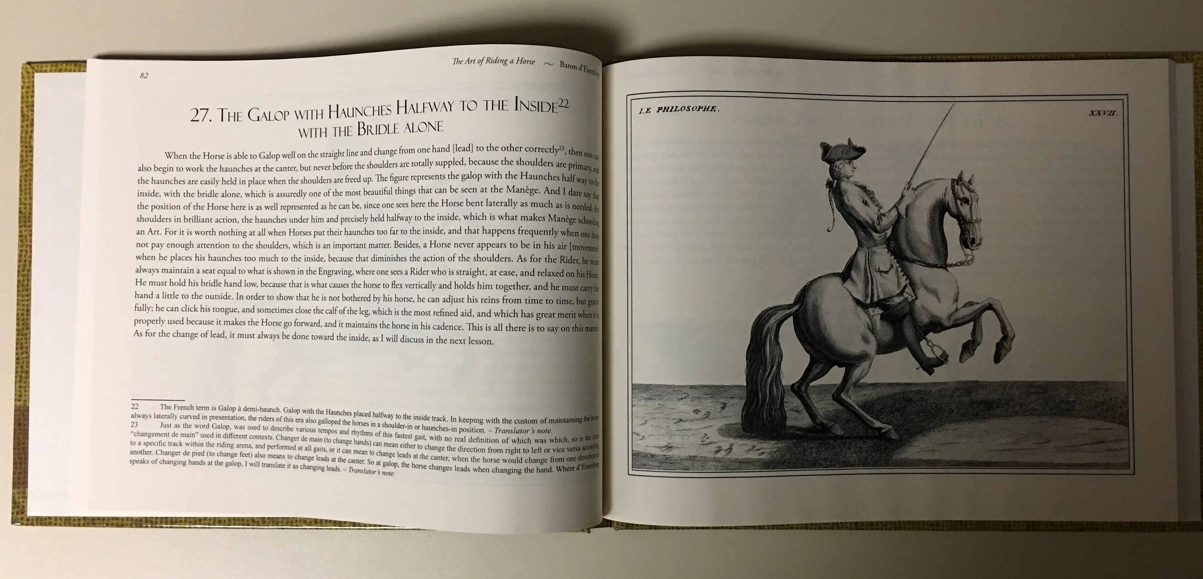 The Art of Riding a Horse or Description of Modern Manège in all It's Perfection by Baron d'Eisenberg fully illustrated with engravings