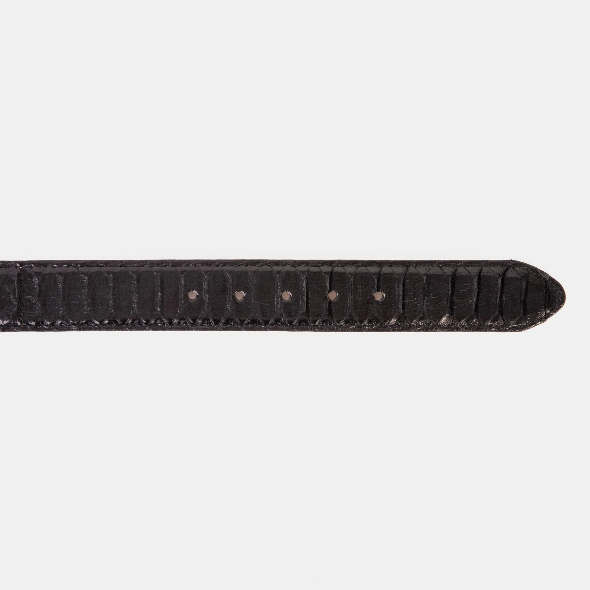 The Bethesda Black pythn Sneak Leather Belt