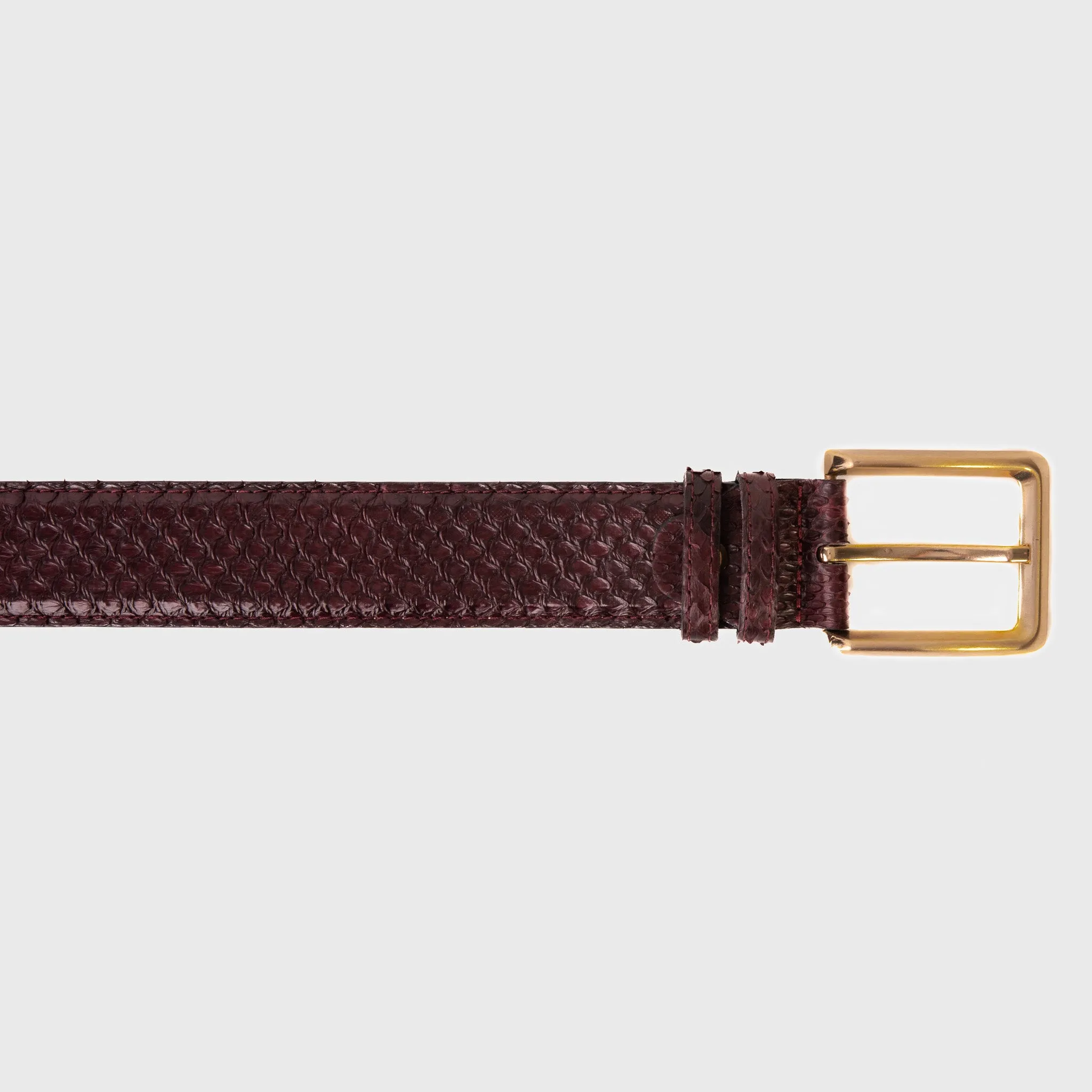 The Bethesda Burgundy pythn Sneak Leather Belt