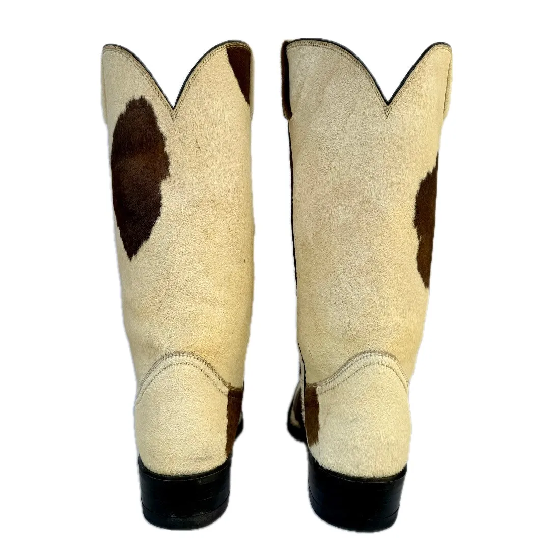 TONY LAMA Vintage Hair On Cowhide Pony Cowboy Boots