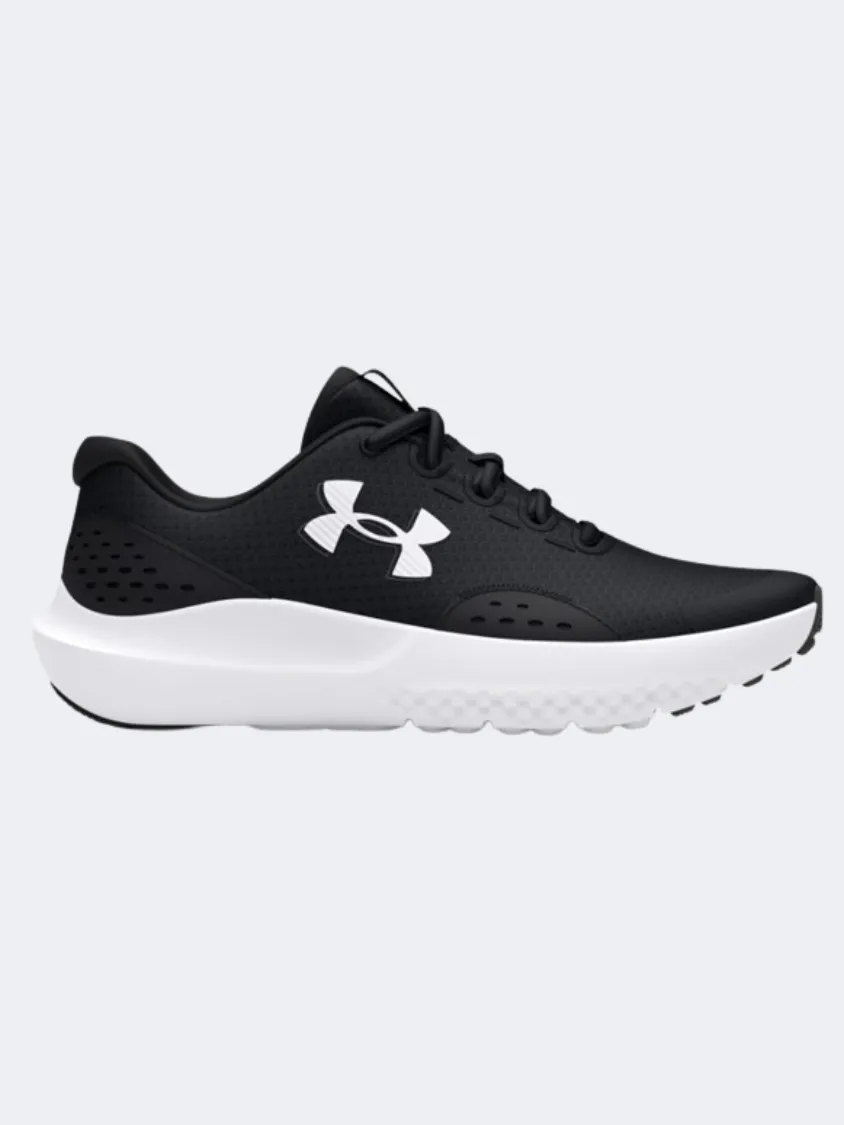 Under Armour Surge 4 Gs Boys Running Shoes Black/White