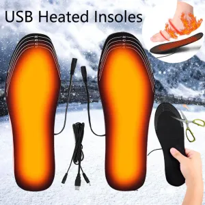 USB-Heated Shoes Insoles Can Be Cut Winter Warm Heating Insoles Pad Feet For Boots Sneaker Shoes