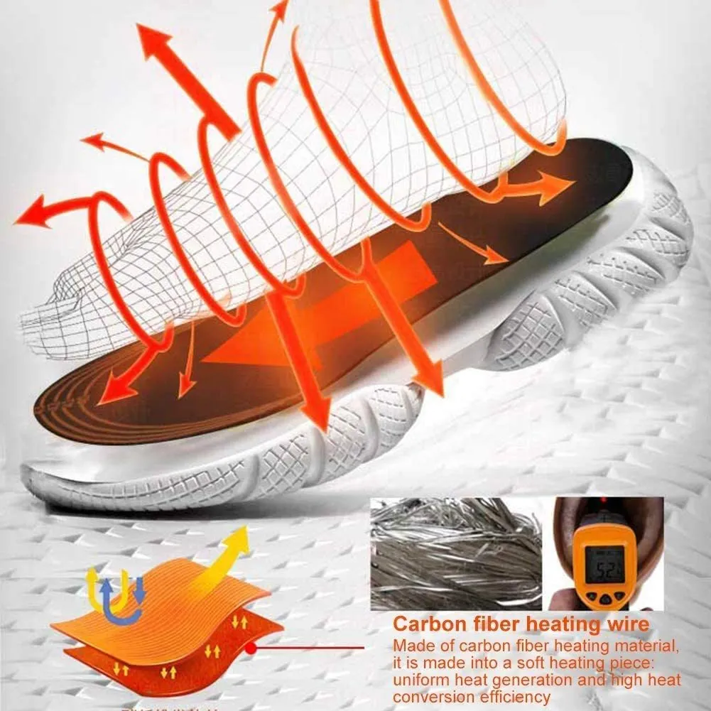 USB-Heated Shoes Insoles Can Be Cut Winter Warm Heating Insoles Pad Feet For Boots Sneaker Shoes