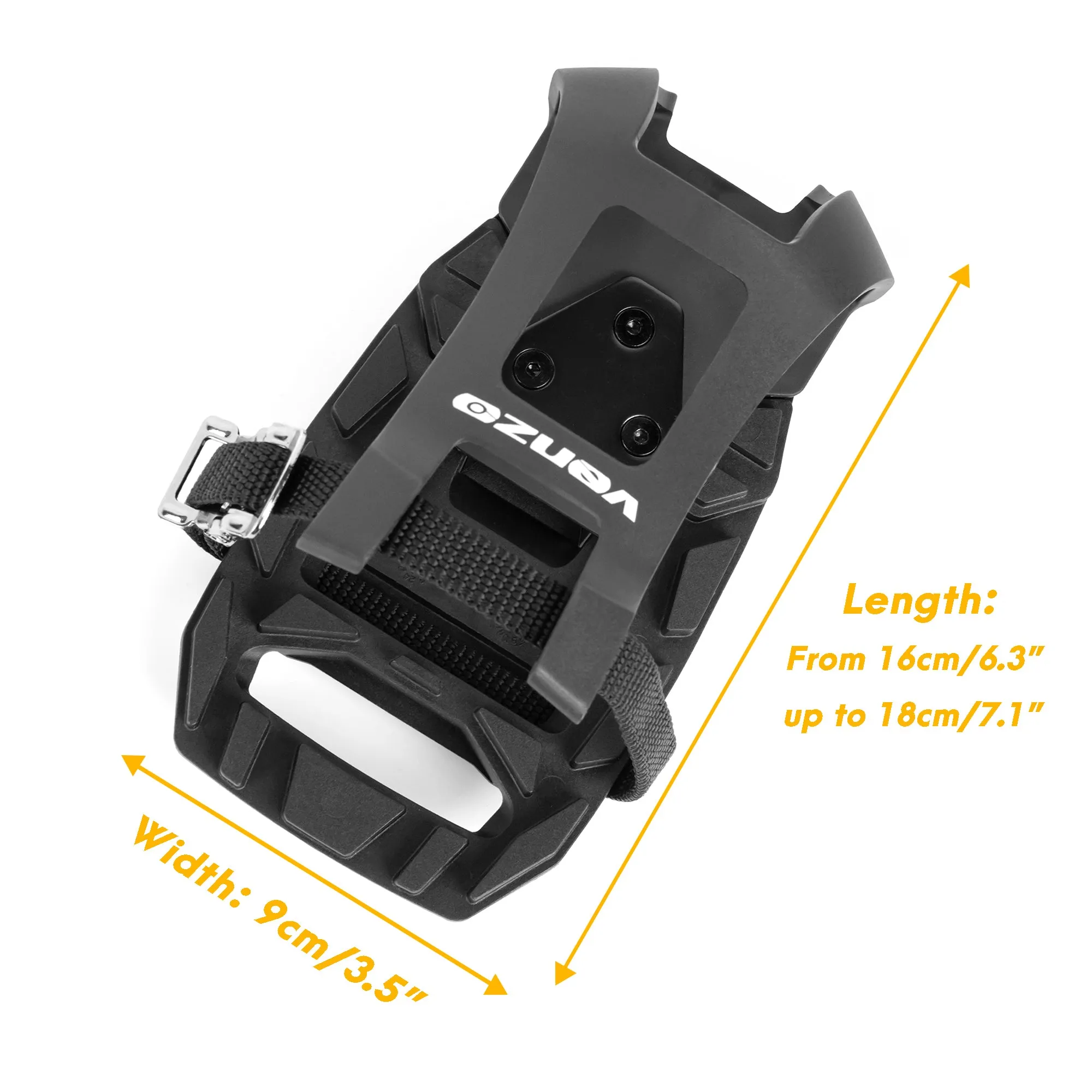 VENZO Bike Bicycle Toe Clips Cage Indoor Exercise Indoor Bike Pedal Adapters - Compatible With SPD-SL Pedal & Convert SPD-SL Pedals to Toe Clip Straps - Ride with Sneakers