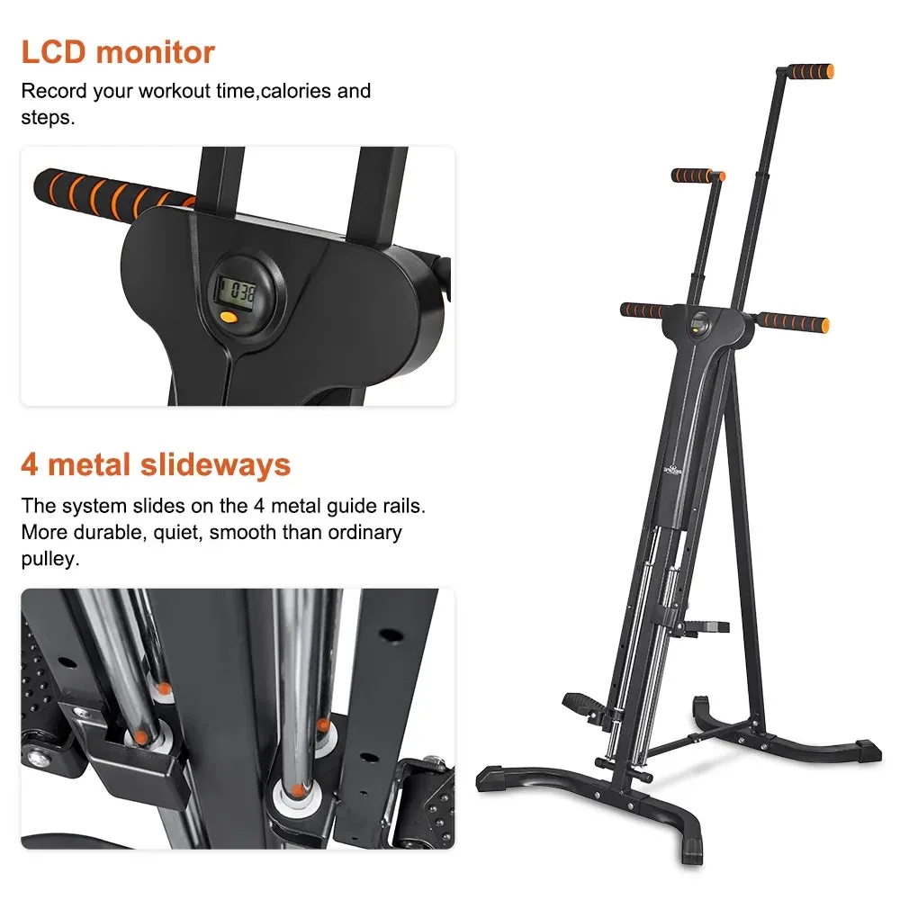 Vertical Climber Exercise Machine for Home Gym with LCD Display 5 Levels Adjustable Easy to Assemble