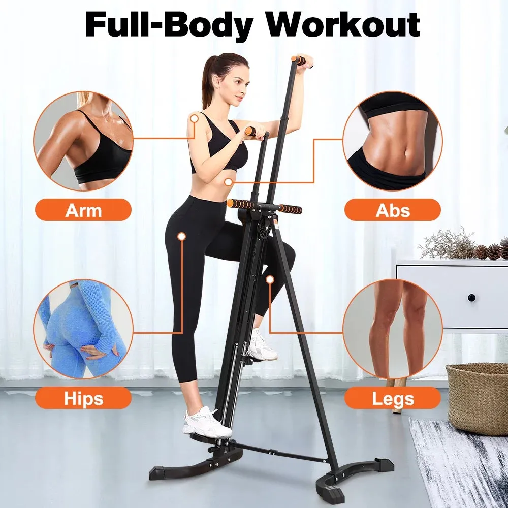 Vertical Climber Exercise Machine for Home Gym with LCD Display 5 Levels Adjustable