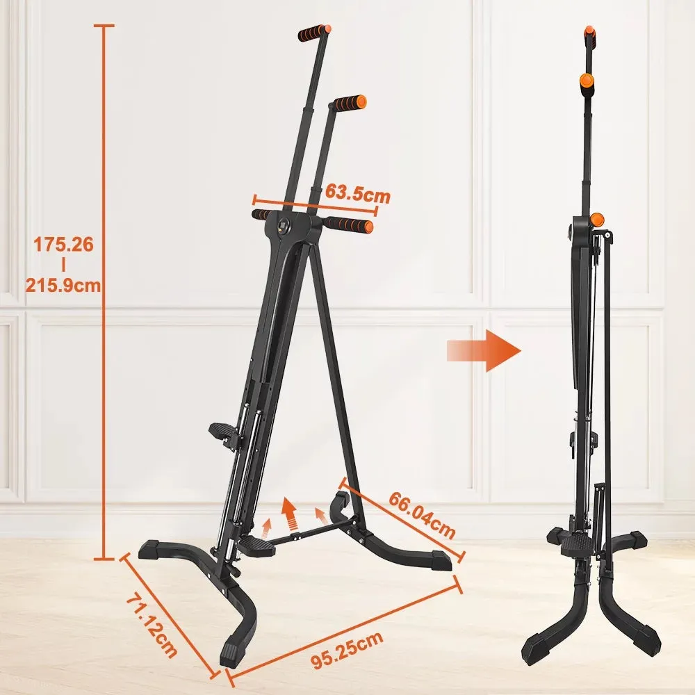 Vertical Climber Exercise Machine for Home Gym with LCD Display 5 Levels Adjustable