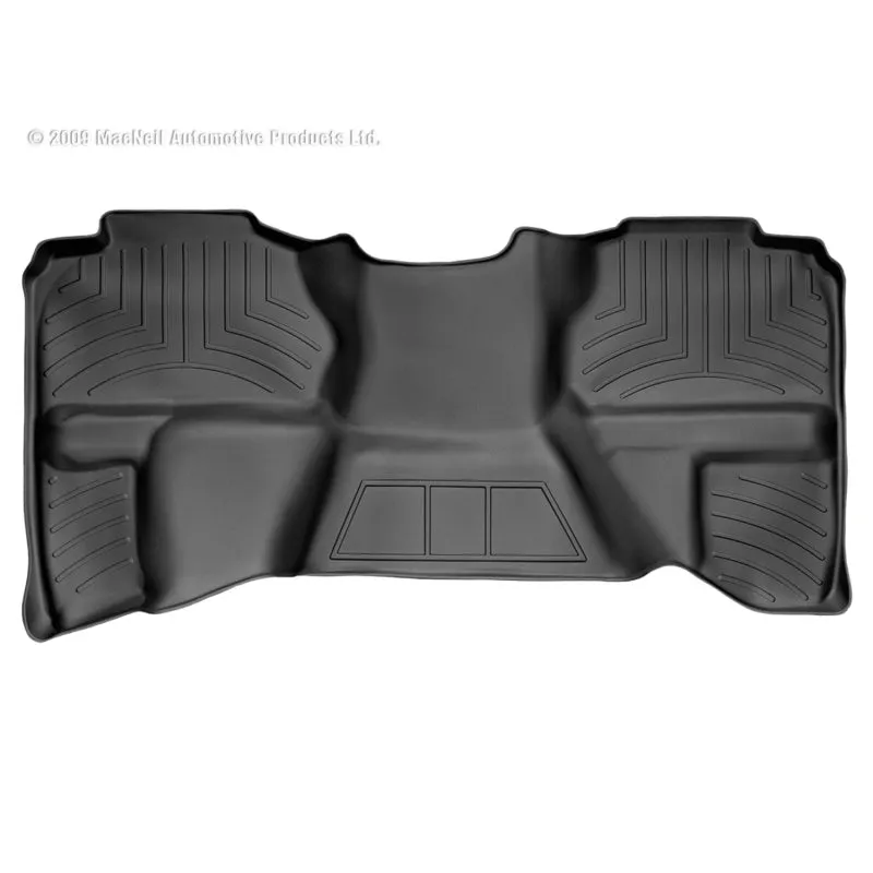 WeatherTech FloorLiner - 2nd Row - Black - Extended Cab - GM Fullsize Truck 2007-13