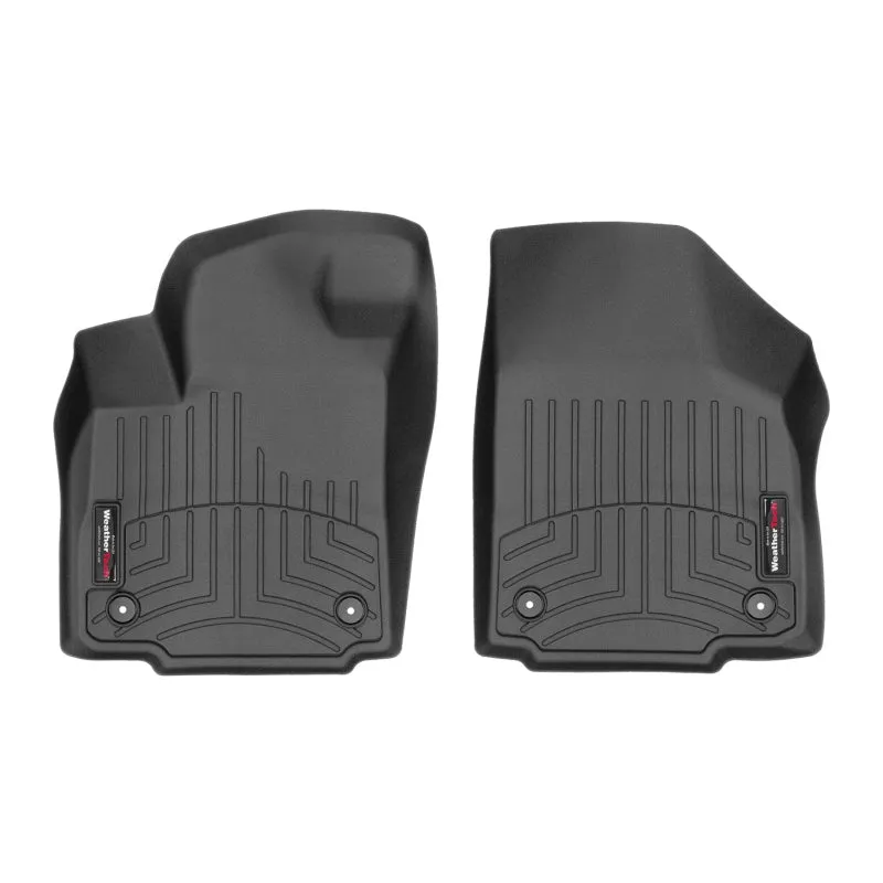 WeatherTech FloorLiner - Front - Over The Hump - Black - Crew Cab - Bench Seats - GM Fullsize Truck 2019-20