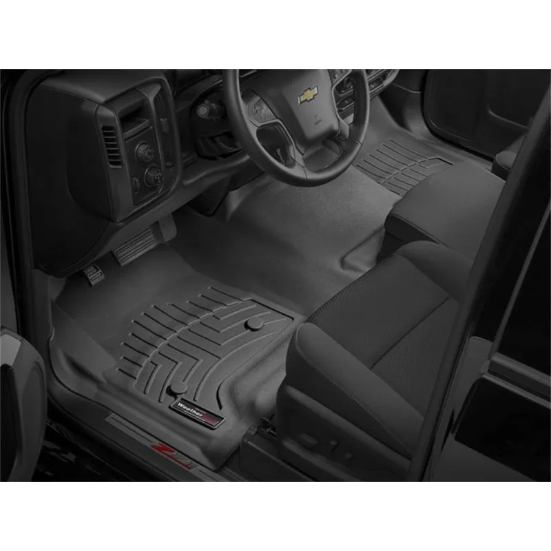 WeatherTech FloorLiners - Front/2nd Row - Black - GM Fullsize Truck 2014-15