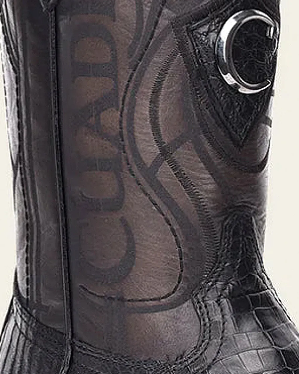 Western black ultra exotic boot