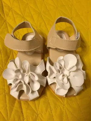 White big flower sandals