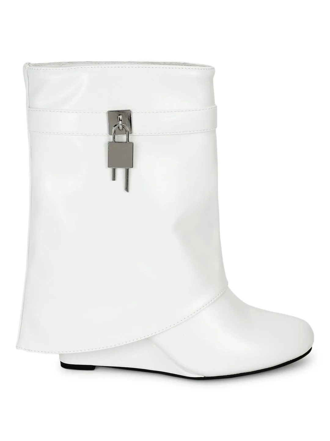 White PU High-End-Fashion Stylish Ankle Boots (TC-RS3667-WHT)