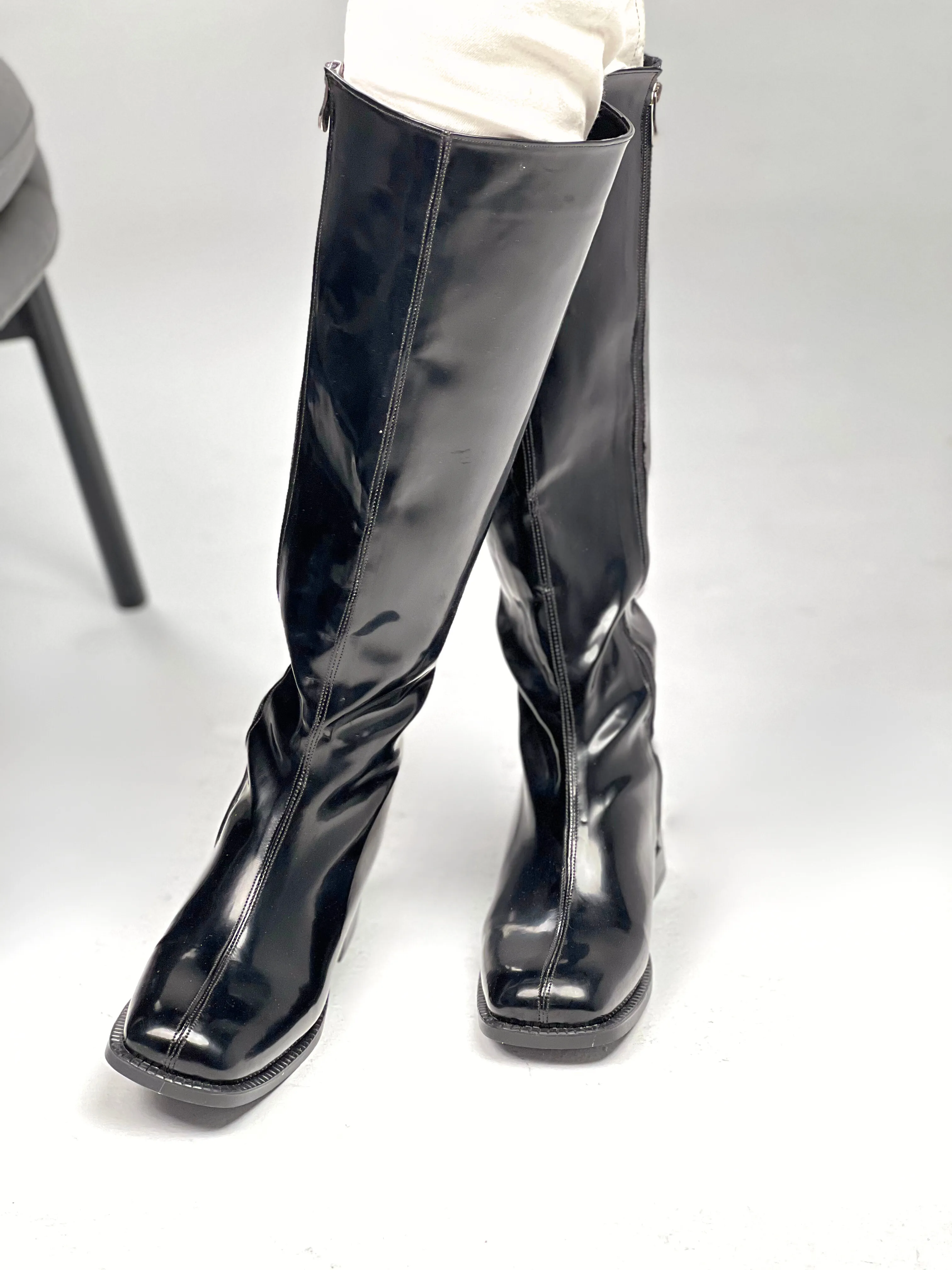 Wide Fit Ren knee high heeled boots