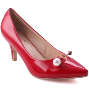 Women "TALIA" Pearl Ornamented Heel Courts